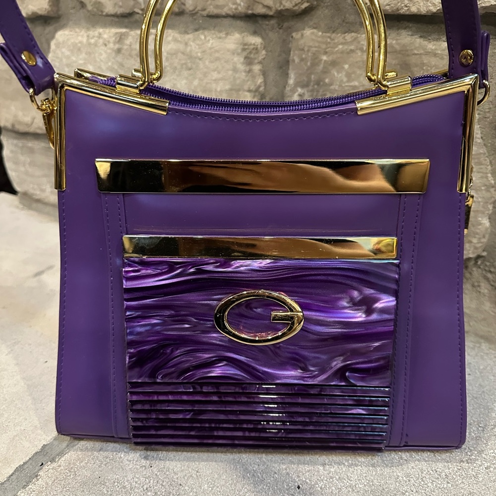 Elegant Purple and Gold Women's Purse